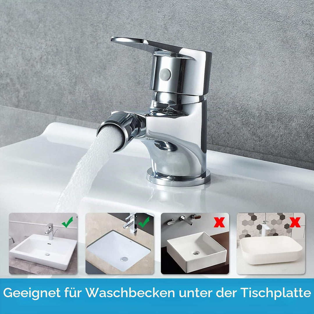 Ibergrif Star, Einhebel Bidetarmatur, Waschtischarmatur mit Auslauf Höhe 57 mm, Chrom, Silber Bidet
