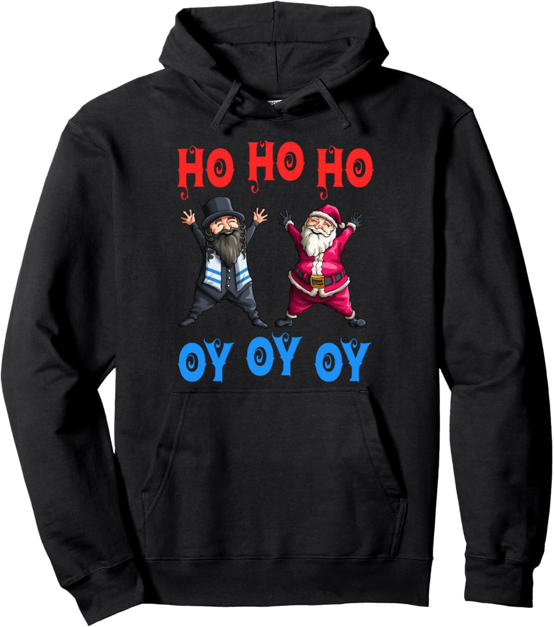 Ho Ho Ho Oy Oy Oy Lustige Weihnachten Santa Chanukkah Jude Pullover Hoodie