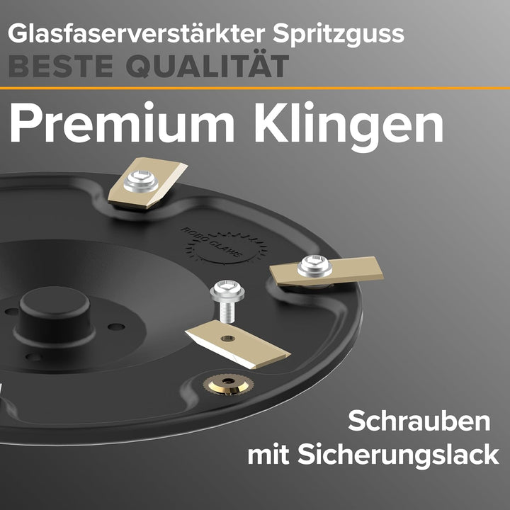 Bundle für Navimow i Serie – Edelstahl Spikes ⌀255 mm 3 mm + 33 Titan Ersatzklingen + Messerteller i