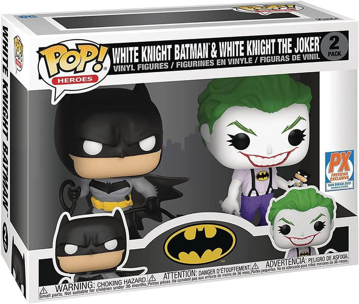 dc comics 56117 Pop DC Heroes White Knight: Batman & Joker PVC-Figur, Einfarbig, Mehrfarbig, One Siz