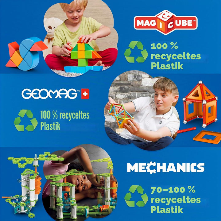 Geomag - Mechanics Gravity Loops &amp; Turns - Lern- und Kreativspiel für Kinder - Magnetische Bausteine