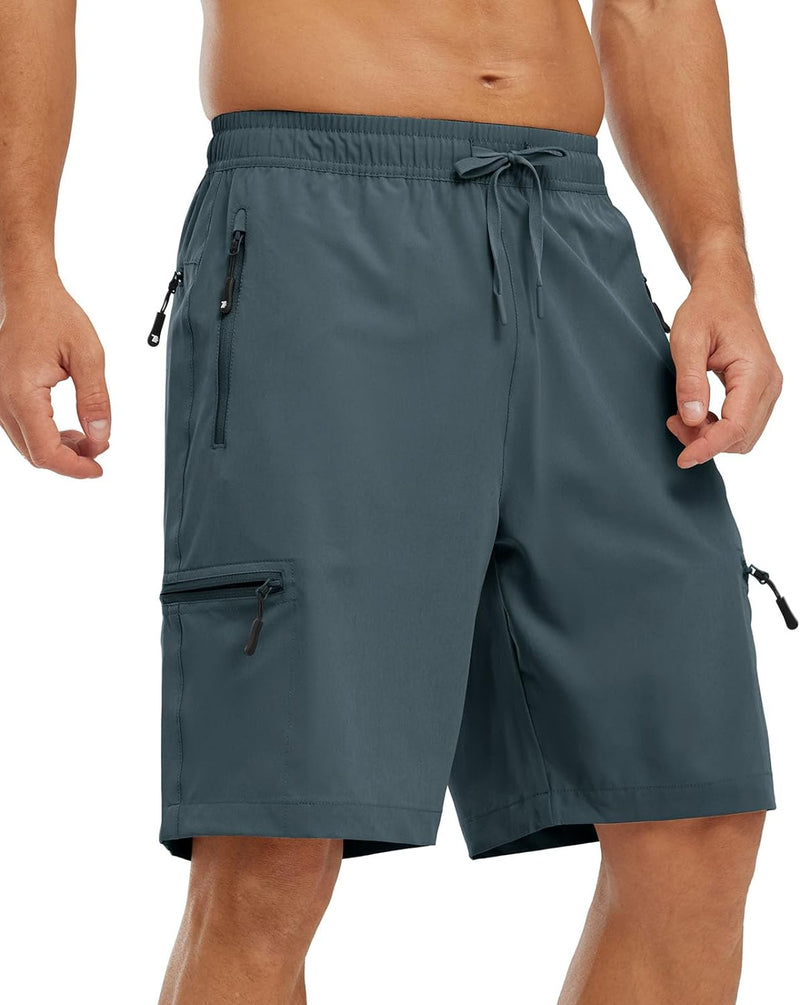 YSENTO Herren Kurze Wanderhose Leichte Sommer Kurze Outdoor Cargohose Schnelltrocknend Kurze Trekkin