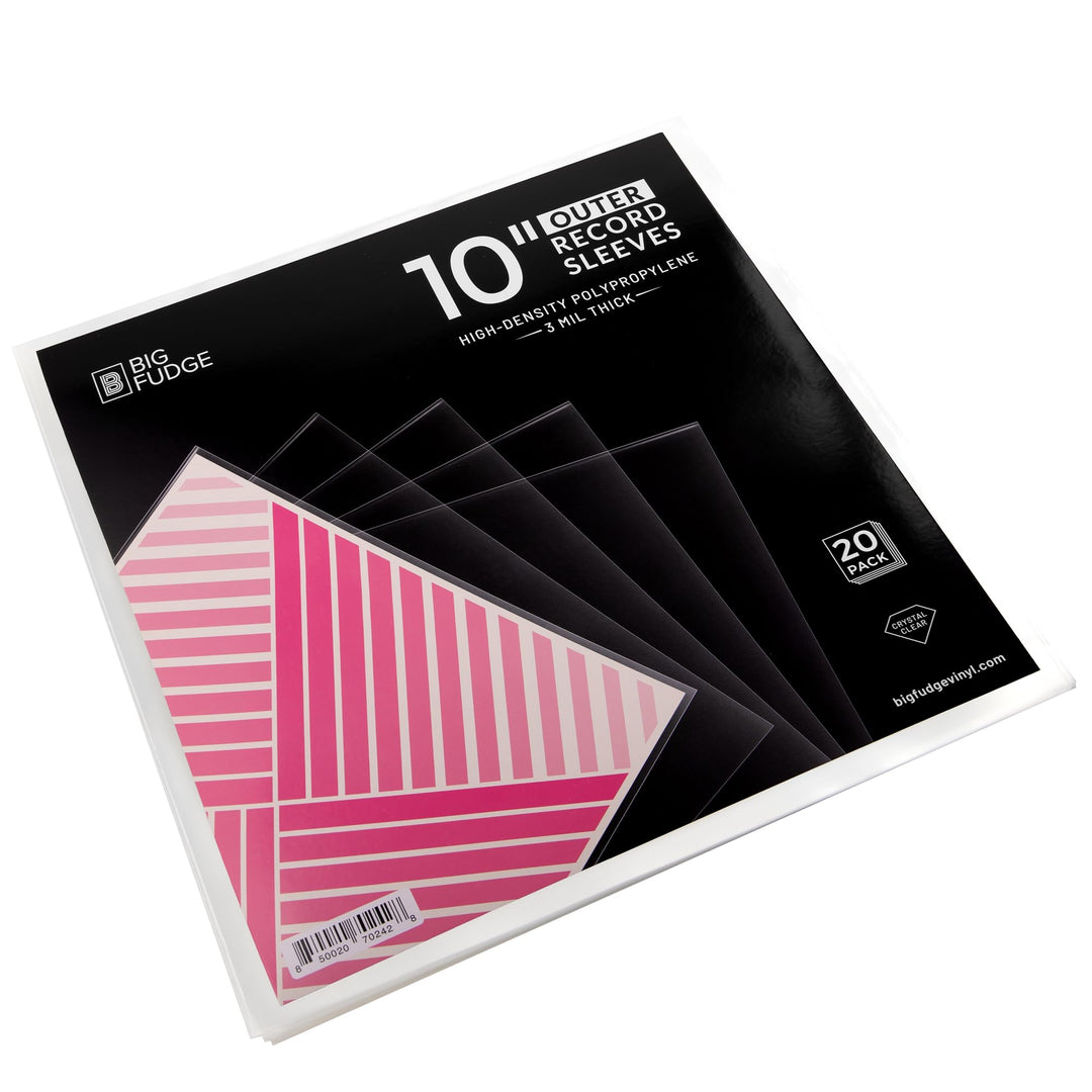 BIG FUDGE Packungen mit 20 externen 10-Zoll-LP-Vinyl, langlebig und knitterfrei, transparentes und h
