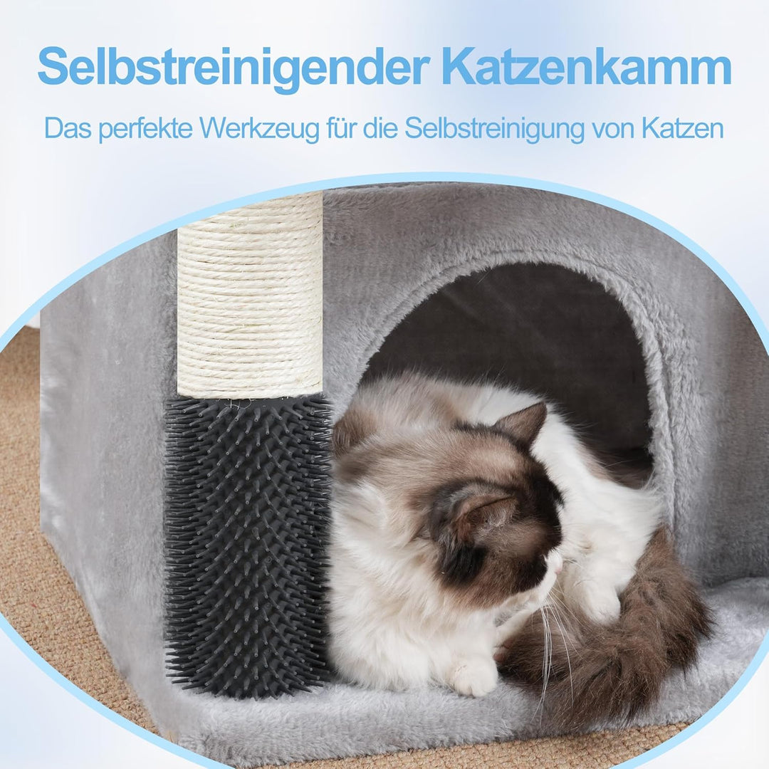 Hey-brother Kratzbaum, Katzenbaum für Grosskatze und Maine-Coon-Katzen, mehrstöckiger Stabil Katzenk