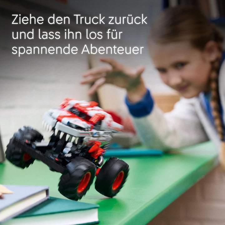 LEGO Technic Monster Jam ThunderROARus, Spielzeug-Monstertruck mit Rückziehfunktion, Bauspielzeug fü