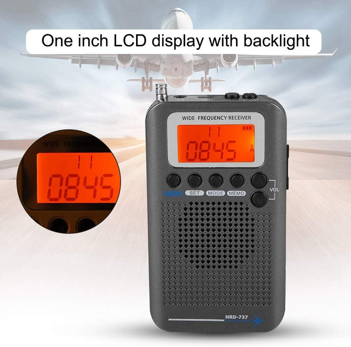 Bewinner Air Band Radio Receiver, Tragbares FM AM CB SW Radio mit Verlängerter Antenne, Breitfrequen