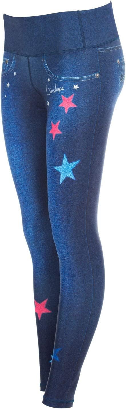 WINSHAPE Damen Leggings Damen Functional Power Shape Jeans Tights Leggings Ael102, Slim Style, Fitne