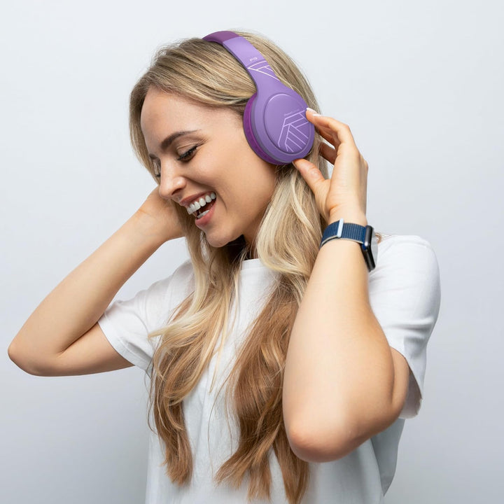 PowerLocus Bluetooth Kopfhörer Over Ear, Kopfhörer Kabellos mit 3-EQ modi, 60std. Spielzeit, Hi-Fi-S