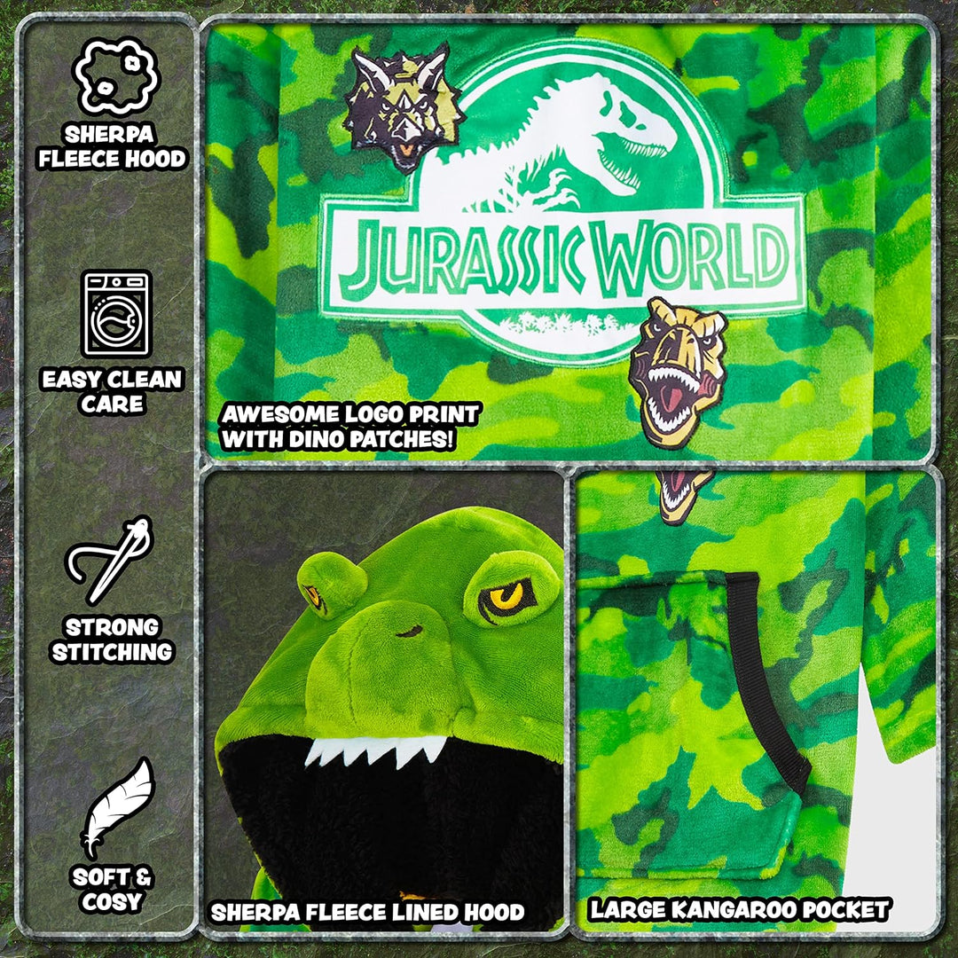 Jurassic World Übergrossen Hoodie Decke Jungen und Madchen Kapuzenpullover Kinder