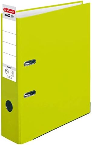 Ordner maX.file protect A4, Rückenbreite 8 cm, neon-grün, 1 Stück (Packung mit 4) 8cm (Packung mit 4