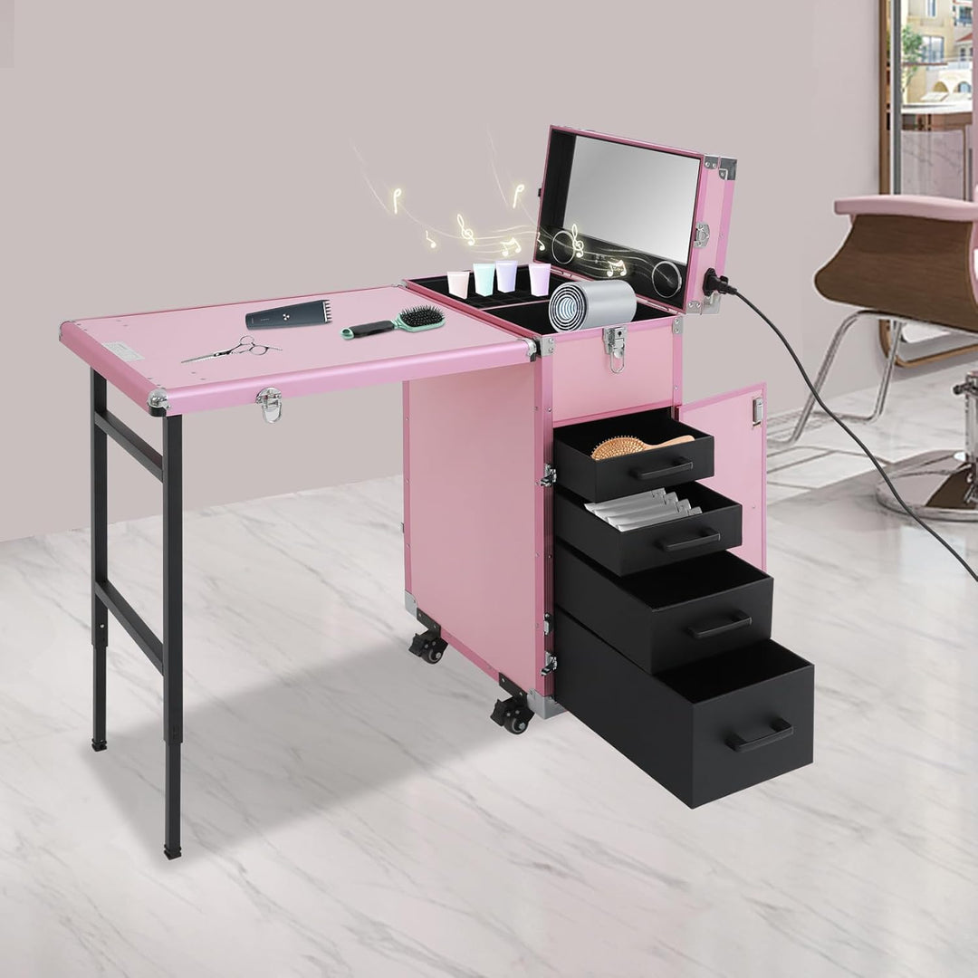 Kosmetikkoffer Trolley 2 in 1 Kosmetikkoffer Gross Kosmetik Trolley Make up Koffer Schminkkoffer mit