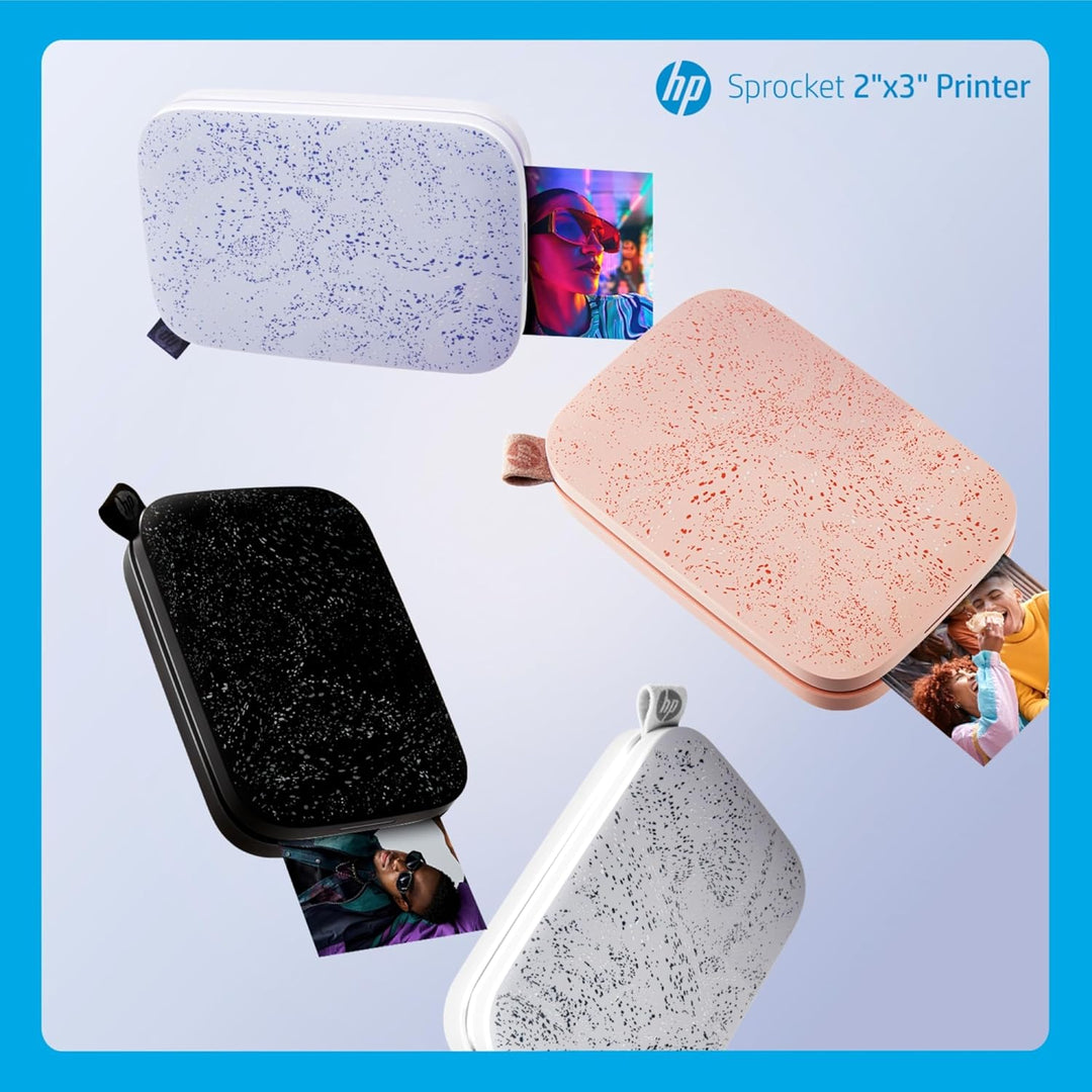 HP Sprocket 2x3 Sofortbild-Smartphone-Fotodrucker 75-Blatt-Bundle – Bluetooth Tragbarer Farb-Wireles