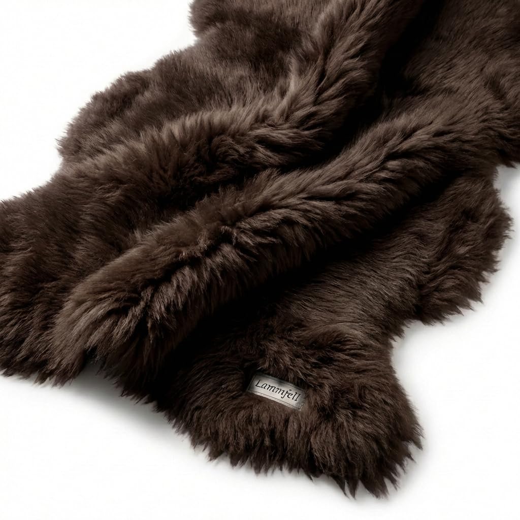 Premium Lammfell Schaffell von LANABEST. Echtes Fell mit ganz zarter Wolle. Kuschelfell, geruchsarm,