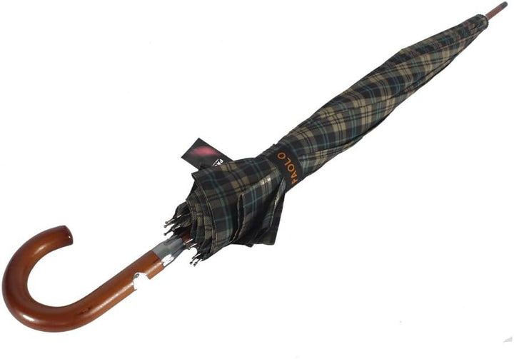 Susino 1224 hochwertiger Stockschirm 12-teilig mit Automatik - sturmsicher in Karo（ 117 Durchmesser