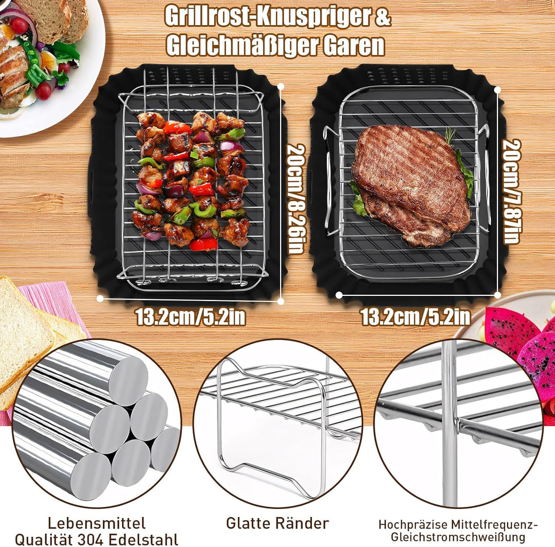 Heissluftfritteuse Zubehör für Philips Airfryer 4000 Series Stacked Dual Basket 10L, BPA-frei Airfry