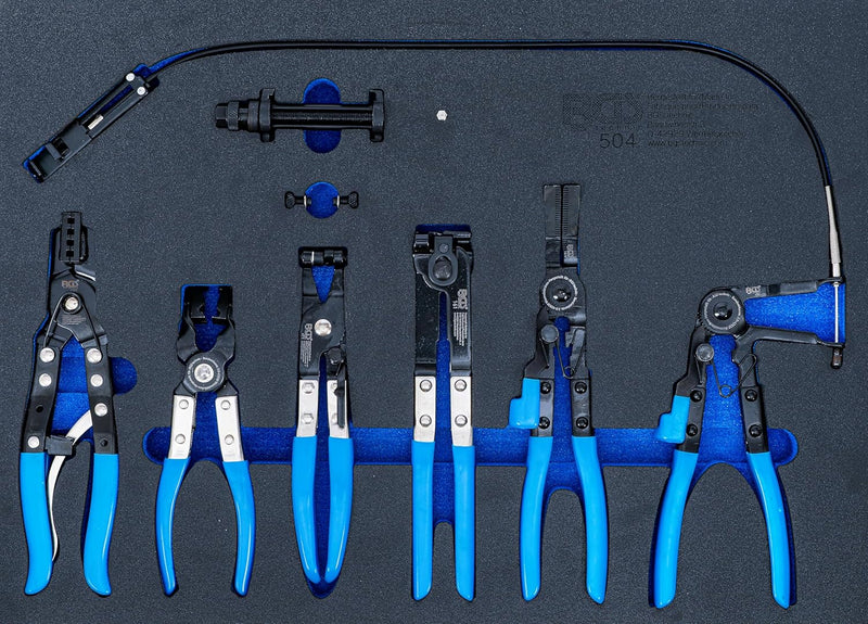 BGS 504 | Werkstattwageneinlage 3/3: Schlauchklemmenzangen-Satz