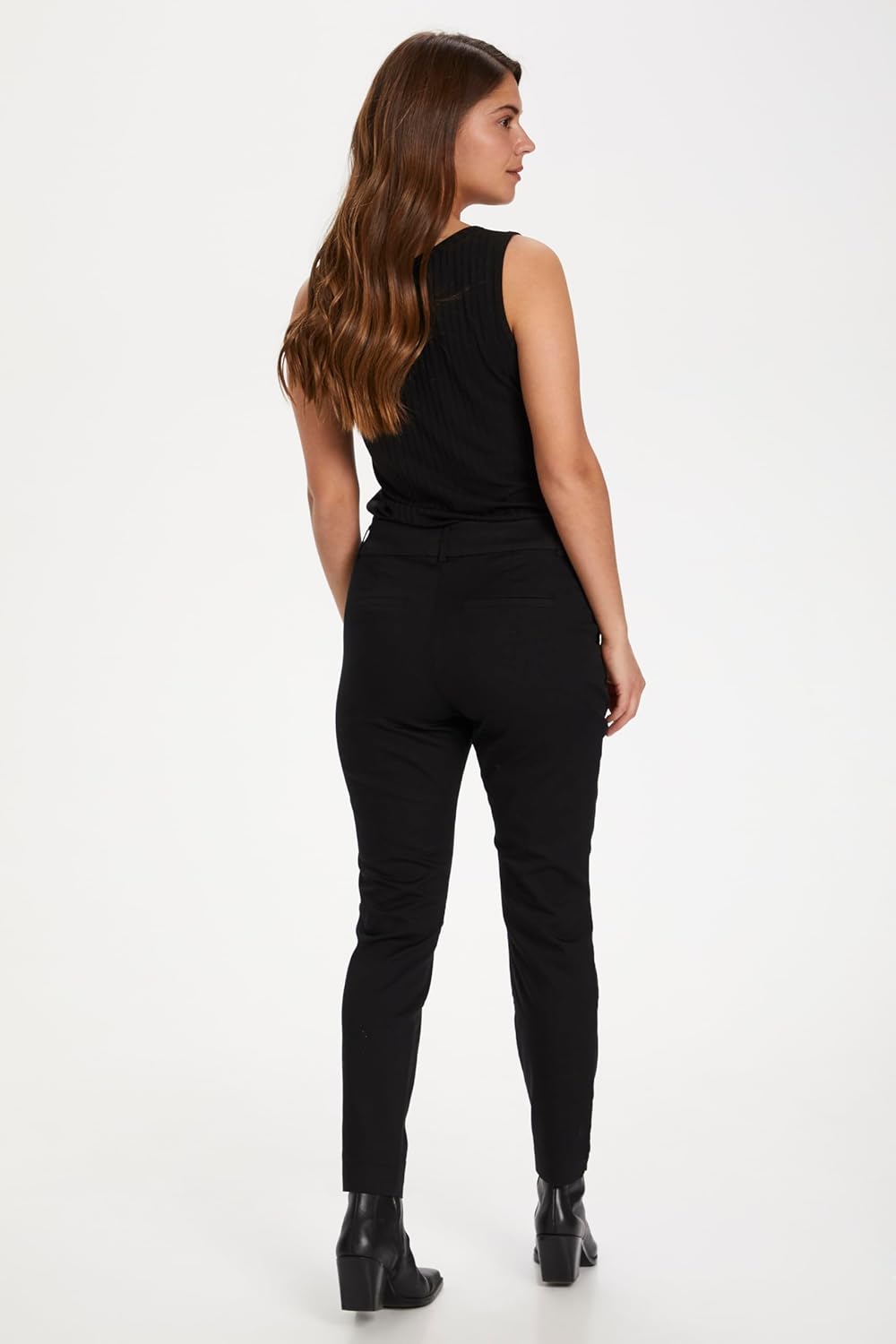 KAFFE Casual Hose Kalea Damen Chino Hose Elegant Klassische Stoffhose 32 Black Deep, 32 Black Deep