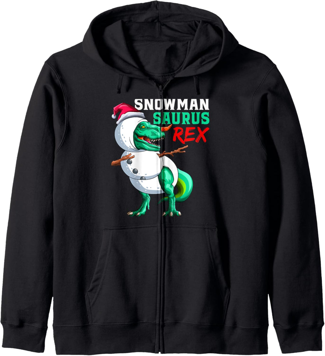 Schneemann Saurus T Rex lustige Weihnachten Dinosaurier Kapuzenjacke