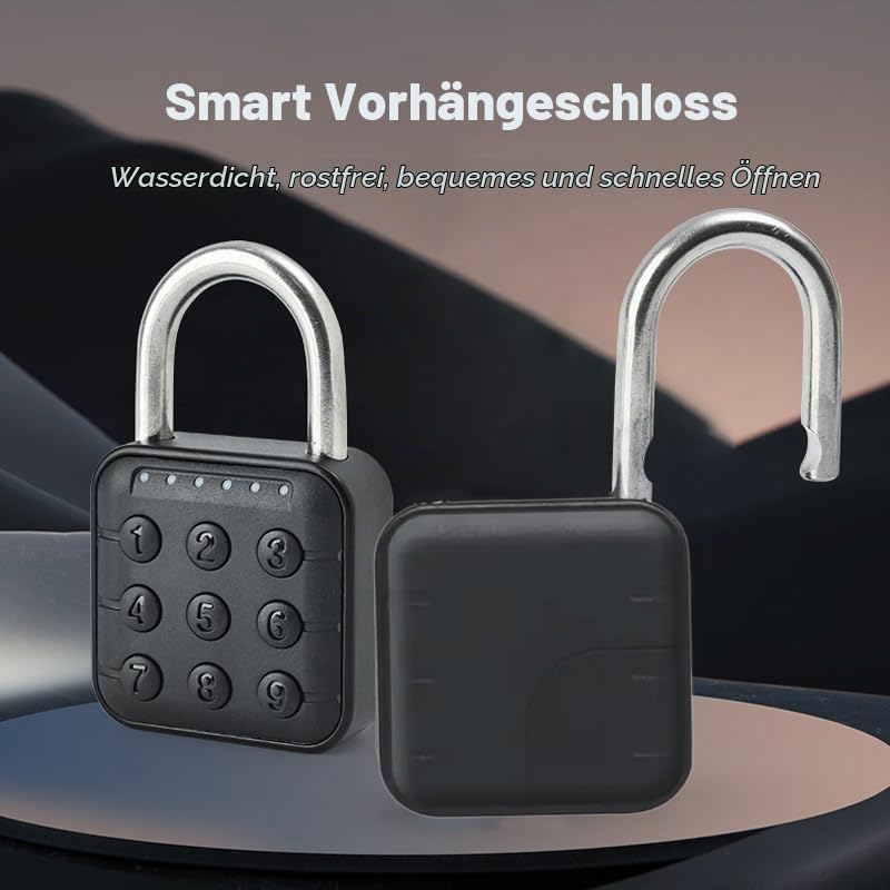6 Stellig Schwer Zahlenschloss, Vorhängeschloss mit Zahlencode, IP67 Wasserdicht Hohe Sicherheit Loc
