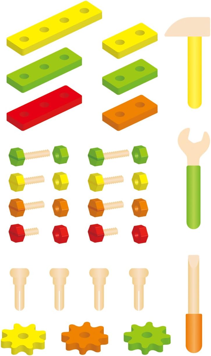 Viga Toys - Klappbare Werkzeug Box Werkzeugkasten, Werkzeugkasten