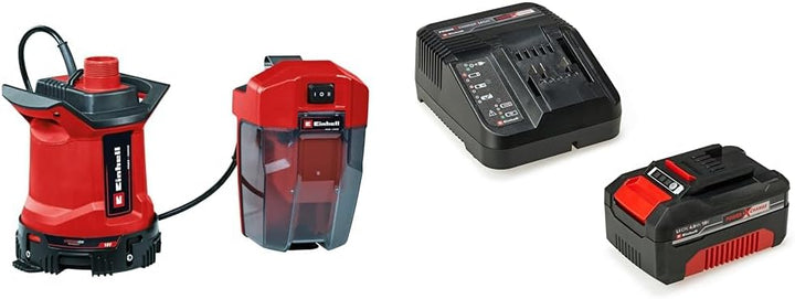 Einhell Akku-Schmutzwasserpumpe GE-DP 18/25 LL Li Power X-Change (18 V, 7.000 L/h Fördermenge, flach