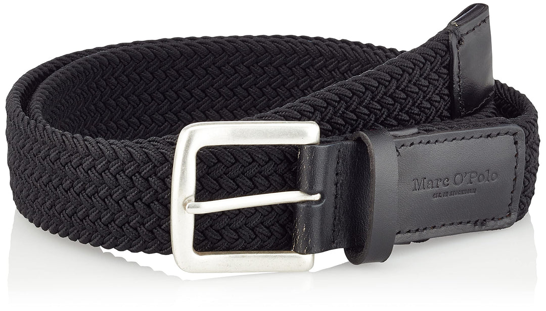 Marc O'Polo Herren 3006 sportiver Herren Gürtel elastischer Gürtel mit Leder Details hochwertiger Fl