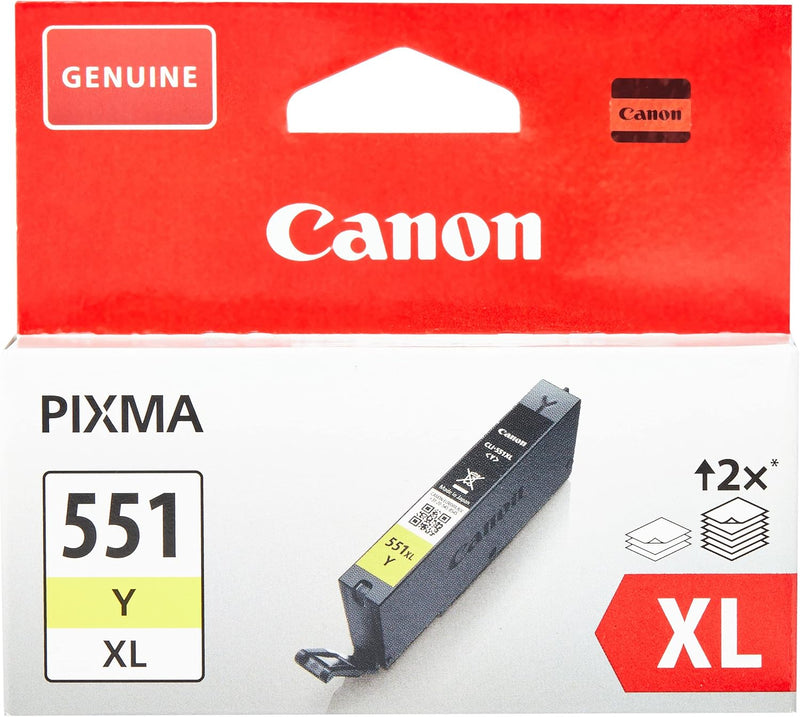 Canon Originaltinte CL-551 Y XL, Grösse XL, Gelb, Recyclebare Verpackung Gelb XL Recyclebare Verpack