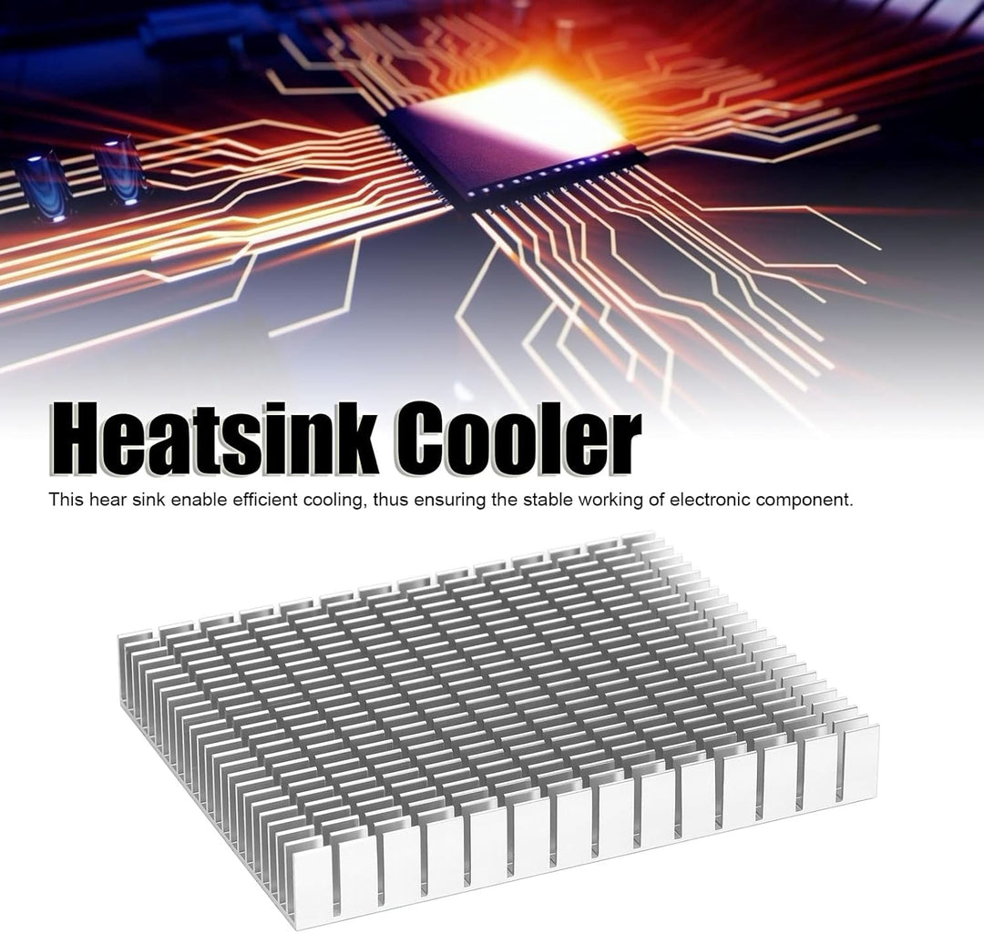 Eujgoov Aluminium Kühlkörper, PC Kühlrippen Heatsink 150x120x20mm Kühlung Kühlerkühlung für CPU Leis