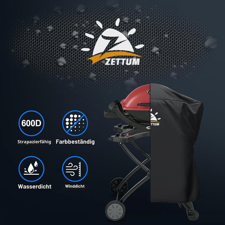 Zettum Grillabdeckung für Weber Q1000/Q2000 Serie, Grill Abdeckung für 7113 Grill Heavy Duty&amp;Wasserd