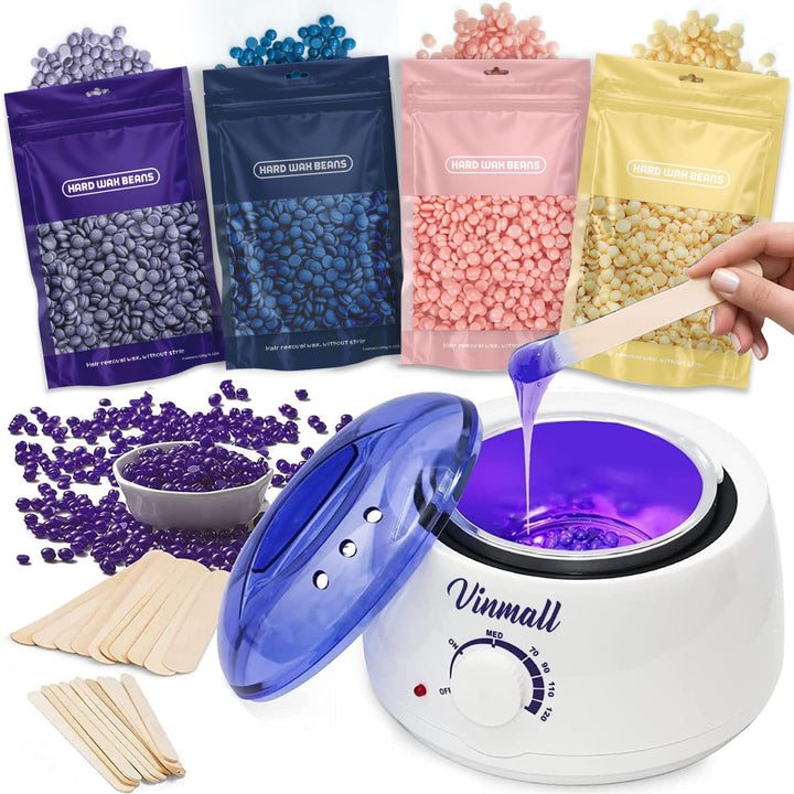 Waxing set Wachsmaschine Wachswärmer gerät, Wax Warmer mit Wachsperlen für Wachs Haarentfernung, Wax