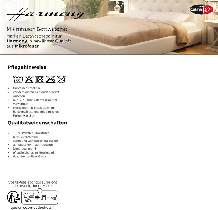 CelinaTex Harmony Bettwäsche 200 x 220 cm Mikrofaser Bettbezug Sabrina Streifen Weiss Orange Pink