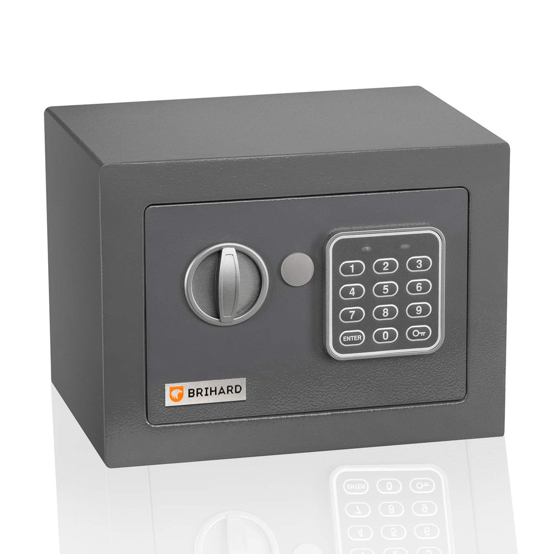 Brihard Junior Elektronischer Safe 17x23x17cm - Kleiner Safe Elektronischer mit Code - Digitales LED