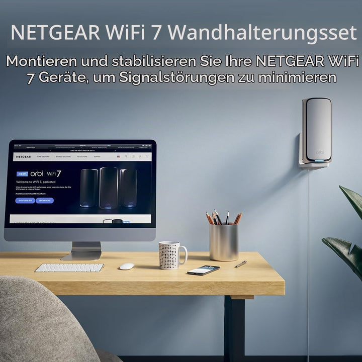 NETGEAR Mesh-Ständer RBE7 RBE9 WiFi 7 Wallmount Weiss, WiFi 7 Wallmount Weiss