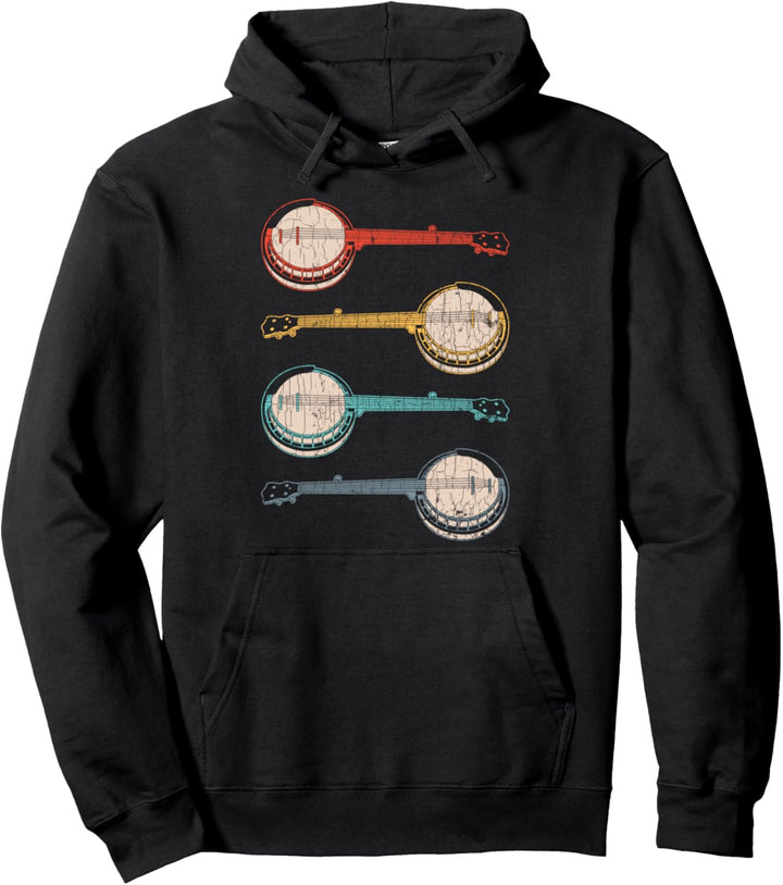 Banjo - Multi Colour Banjo Vintage Retro Apparel Geschenk Pullover Hoodie