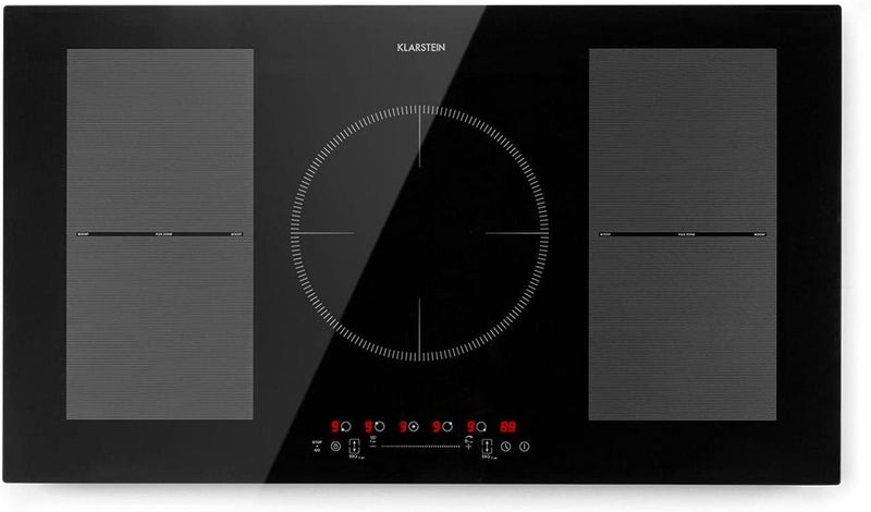Klarstein Induktionskochfeld, Glaskeramik Kochfeld, Induktionskochfeld mit 5 Platten, Einbau mit Tou