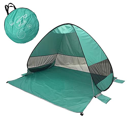 DAYMO Strandzelt Strandmuschel 190x160cm I mit UV Schutz 50+ I Windschutz selbstentfaltend I Wurfzel