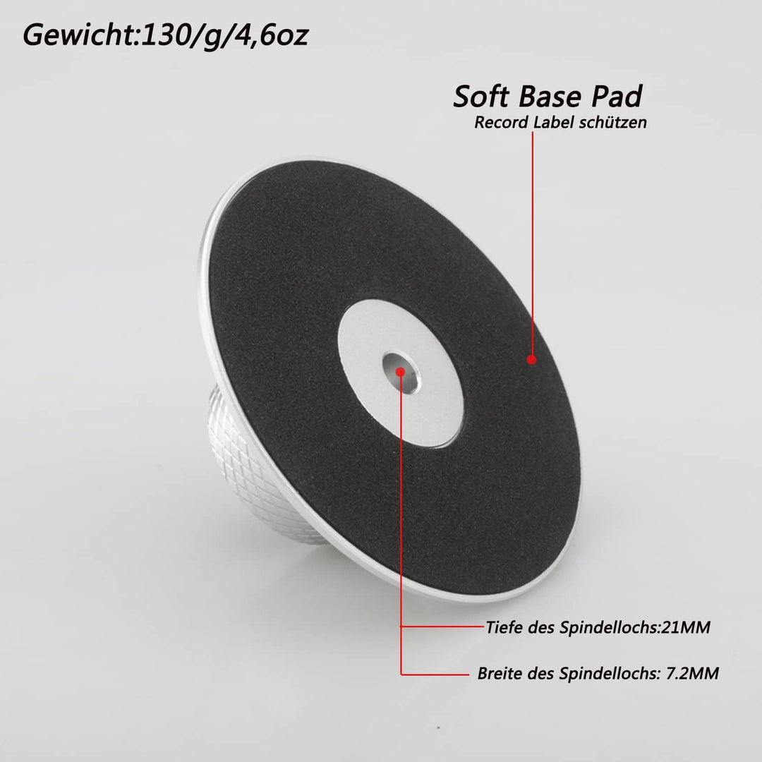 Brollitest Carbonfaser-Schallplattengewichtsscheibe, Vinyl-Gewichtsstabilisator, Schallplattenklamme