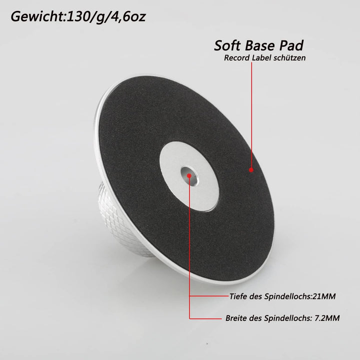 Brollitest Carbonfaser-Schallplattengewichtsscheibe, Vinyl-Gewichtsstabilisator, Schallplattenklamme