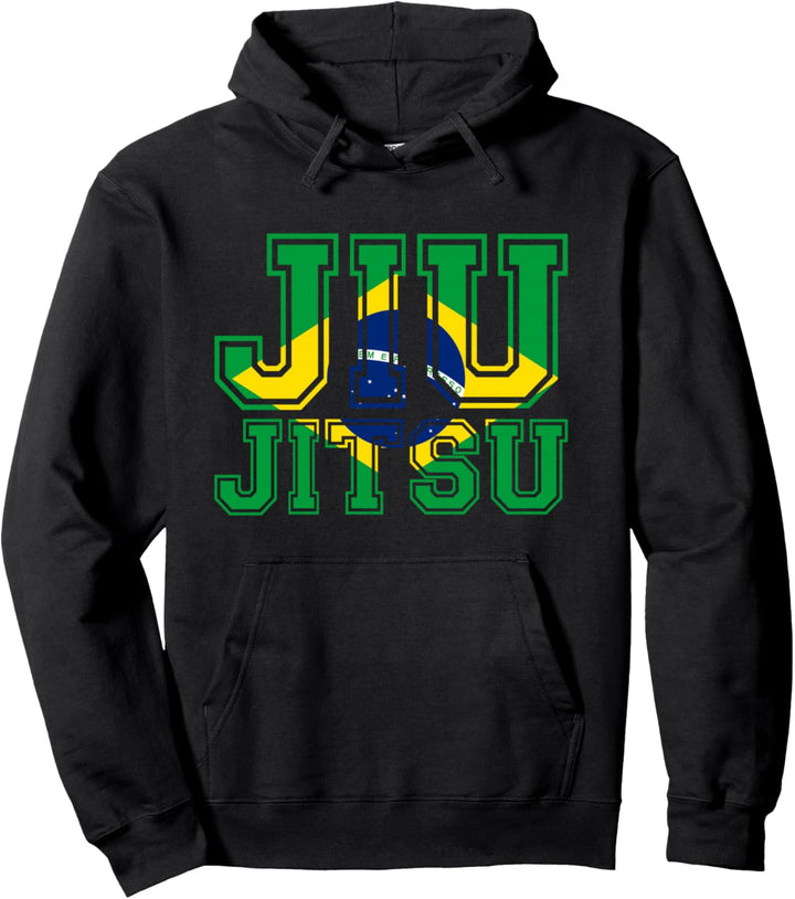 Flag BJJ Hoodie - Brazilian Jiu Jitsu Hooded Sweatshirt Gift Pullover Hoodie