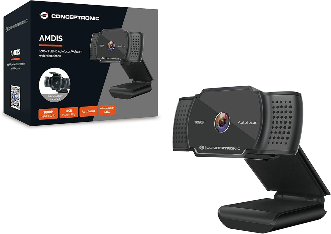 Conceptronic AMDIS06B Webcam AMDIS 1080P HD Webcam+Microphone sw 1080P HD AMDIS06B, 1080P HD AMDIS06