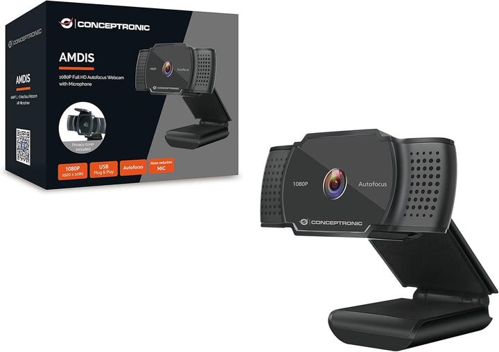 Conceptronic AMDIS06B Webcam AMDIS 1080P HD Webcam+Microphone sw 1080P HD AMDIS06B, 1080P HD AMDIS06