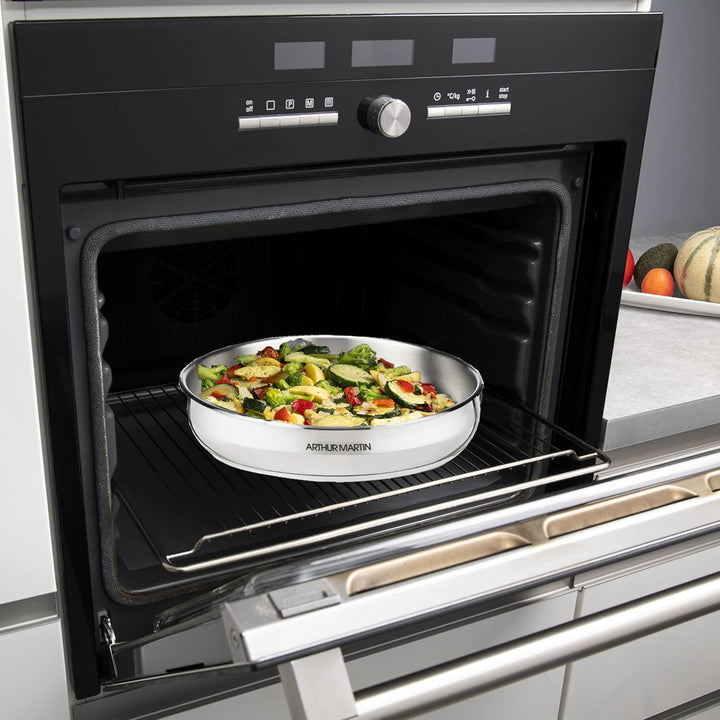 ARTHUR MARTIN Set 3 casseroles 16/18/20 cm + 1 poignée gris, Andere Small (3-pot set), Small (3-pot