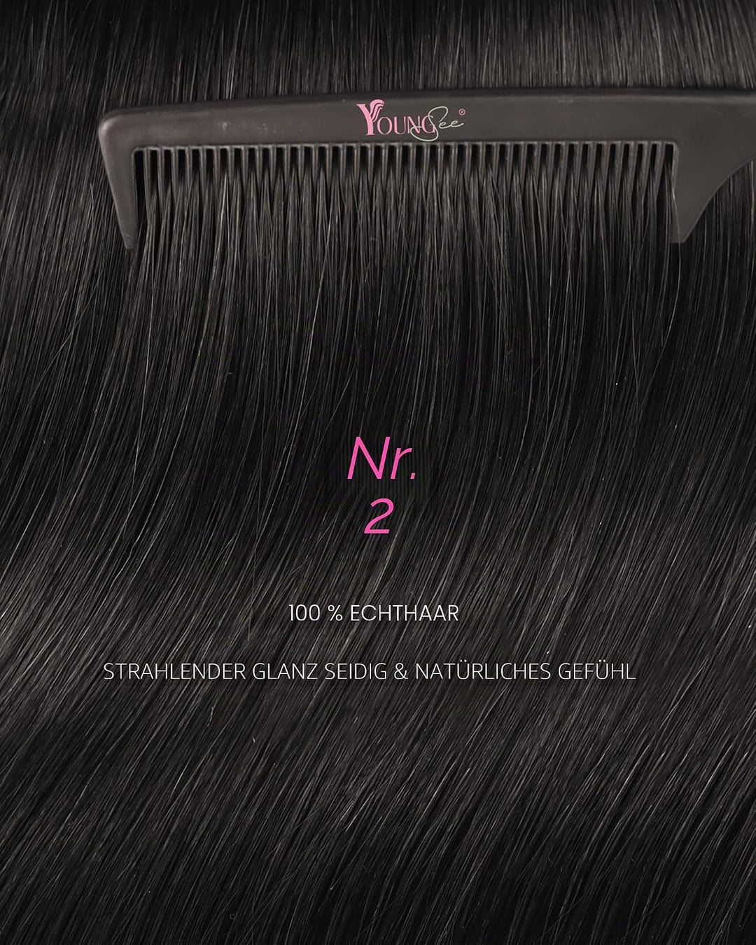 YoungSee Tape Extensions Echthaar Braun Echthaar Extensions Tape Kurz 30cm Tape in Extensions Echtha