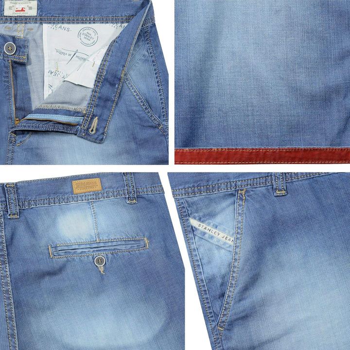 Stanley Denim Herren Jeans Shorts 22742 - Blau