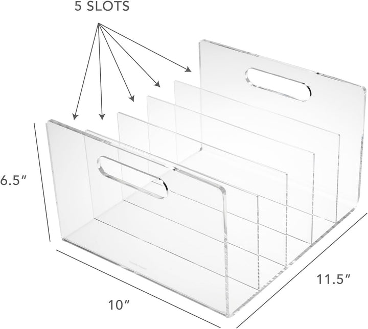 RUSSELL+HAZEL Acryl-Collator, transparentes Acryl, 25,4 x 29,2 x 16,5 cm, 5 Steckplätze (30790), Col