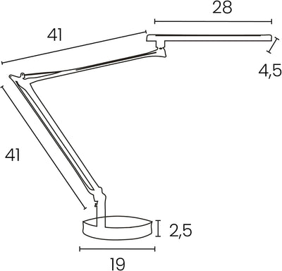 Unilux LED Schreibtischlampe Mambo, schwarz, Schwarz