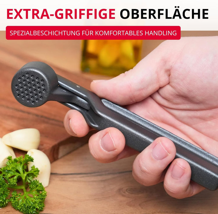 Westmark Knoblauchpresse Novapress Black Edition – Ergonomische Premium Knoblauchpresse & Ingwerpres