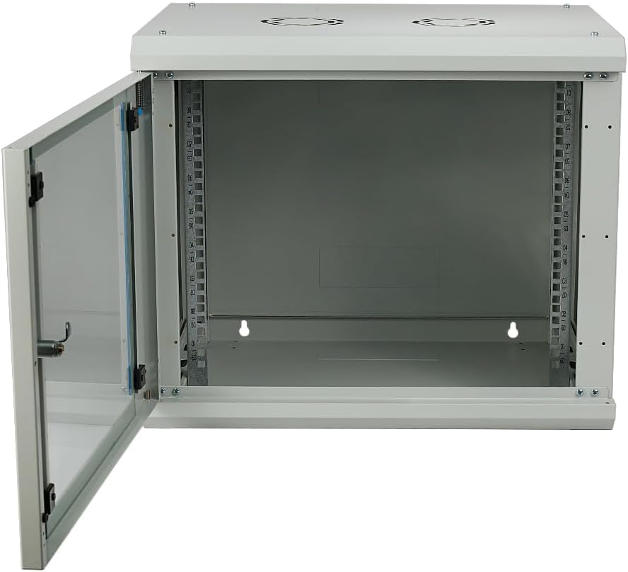 Koscom Connect Netzwerkschrank 9 HE I Serverschrank 19 Zoll I Wandmontage 600 x 450 x 503 mm I voll