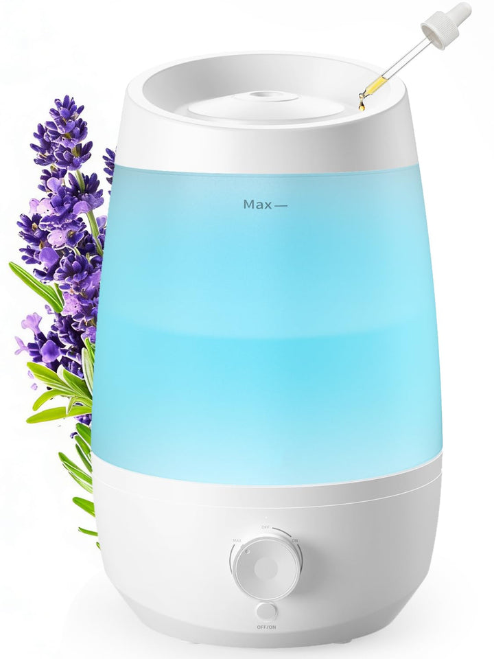 AROEVE Luftbefeuchter Schlafzimmer, 2,5L Luftbefeuchter Kinderzimme, 250 ml/h, 25H Ätherisches Öl Di
