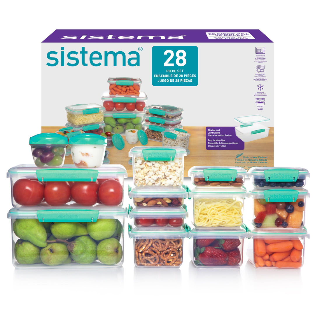 Sistema KLIP IT Vorratsdosen | Luftdichte und stapelbare Frischhaltedosen mit Deckel | Pausenbrotdos